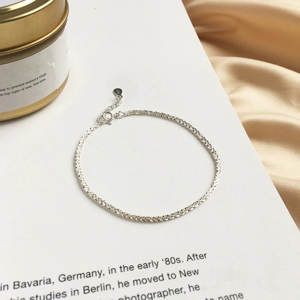 *NEW 925 Sterling Silver Simple Chain Bracelet - Picture 4 of 7